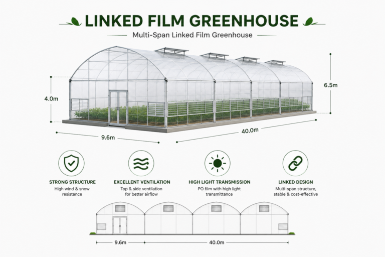 multi span film greenhouse