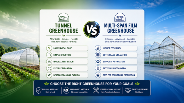 Tunnel Greenhouse vs Multi-Span Greenhouse: Which Is Better?